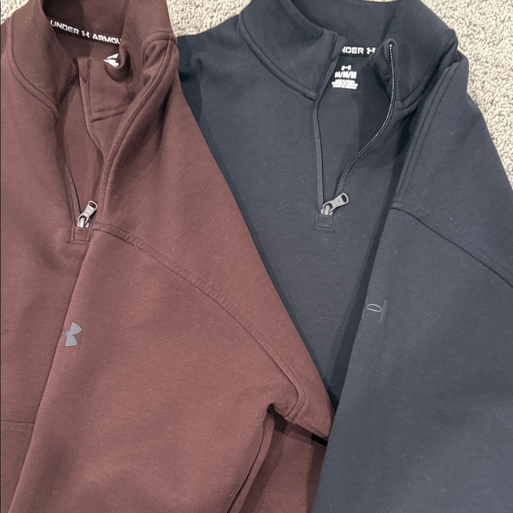 Under Armour Brown and Black Quarter-Zip sweatshirt - Picture 6 of 16